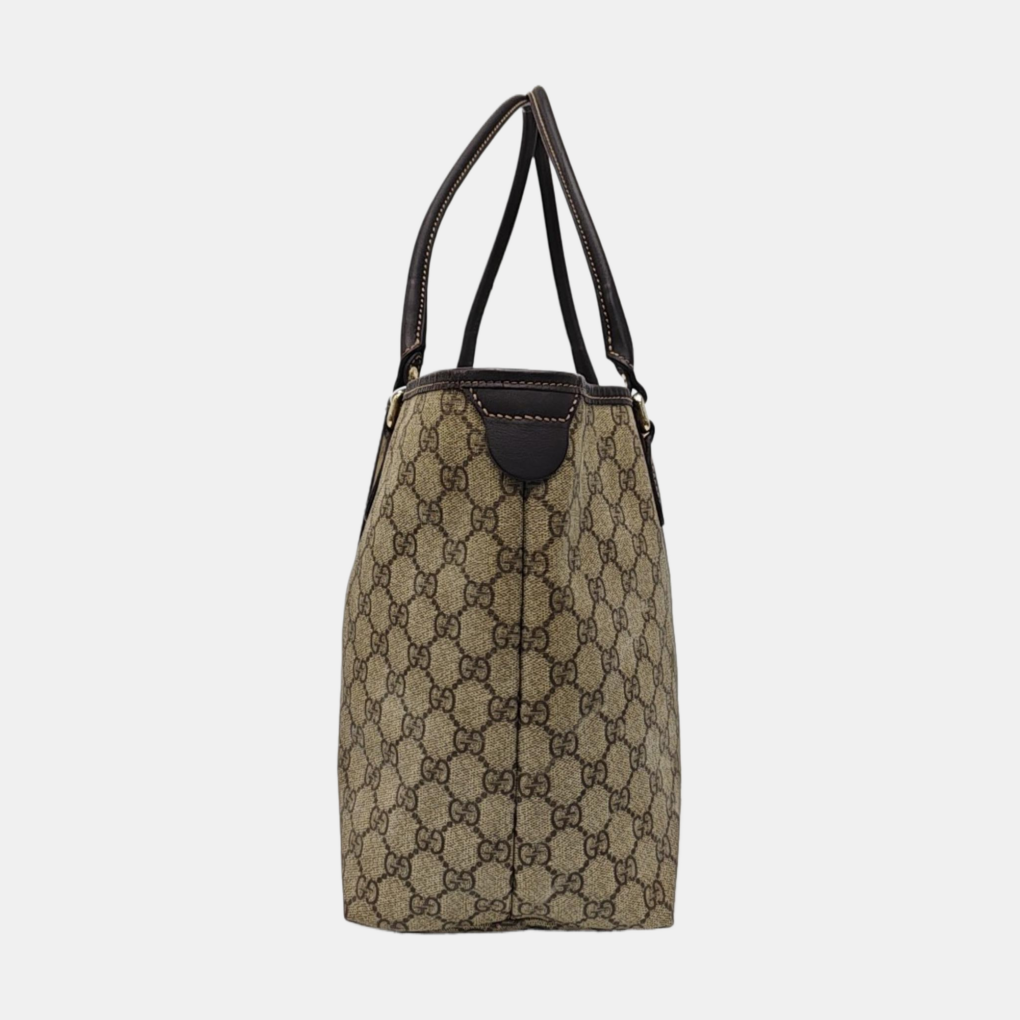 Monogram Coated Canvas Tote Bag Beige