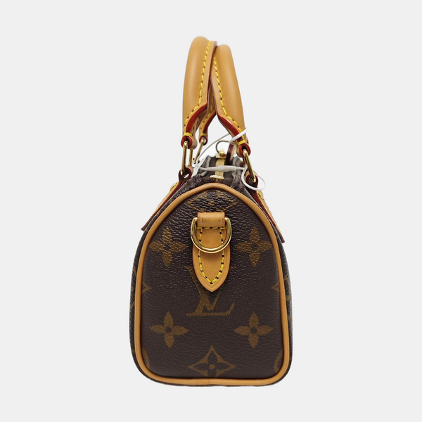 SPEEDY Nano Monogram Coated Canvas Brown