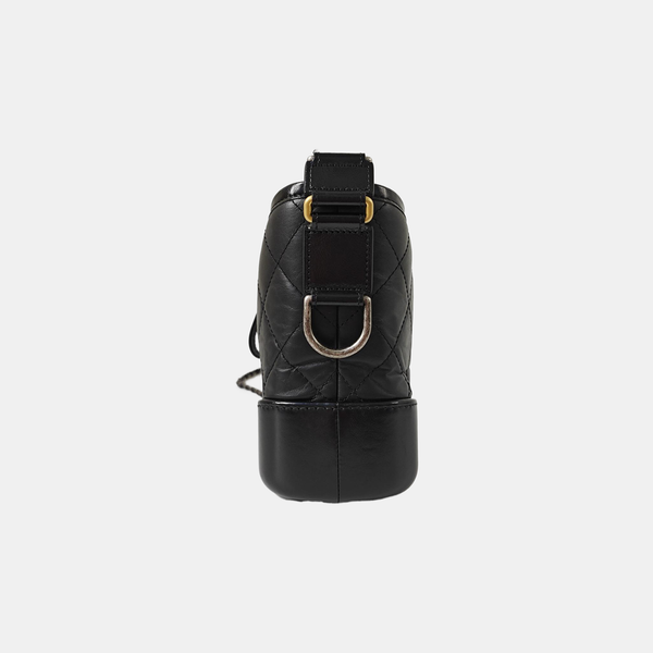 GABRIELLE Small Quilted Calfskin Black