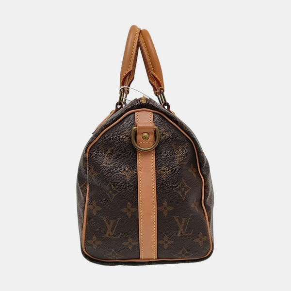 SPEEDY 25 Monogram Coated Canvas Brown