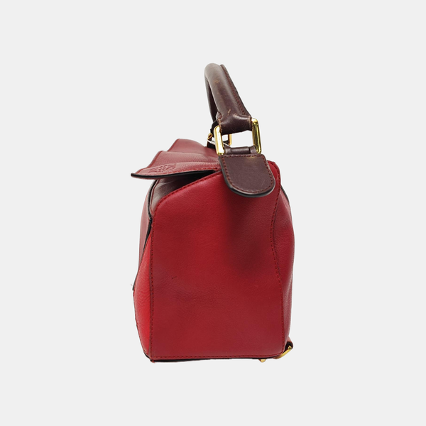 Puzzle Small Calfskin Red