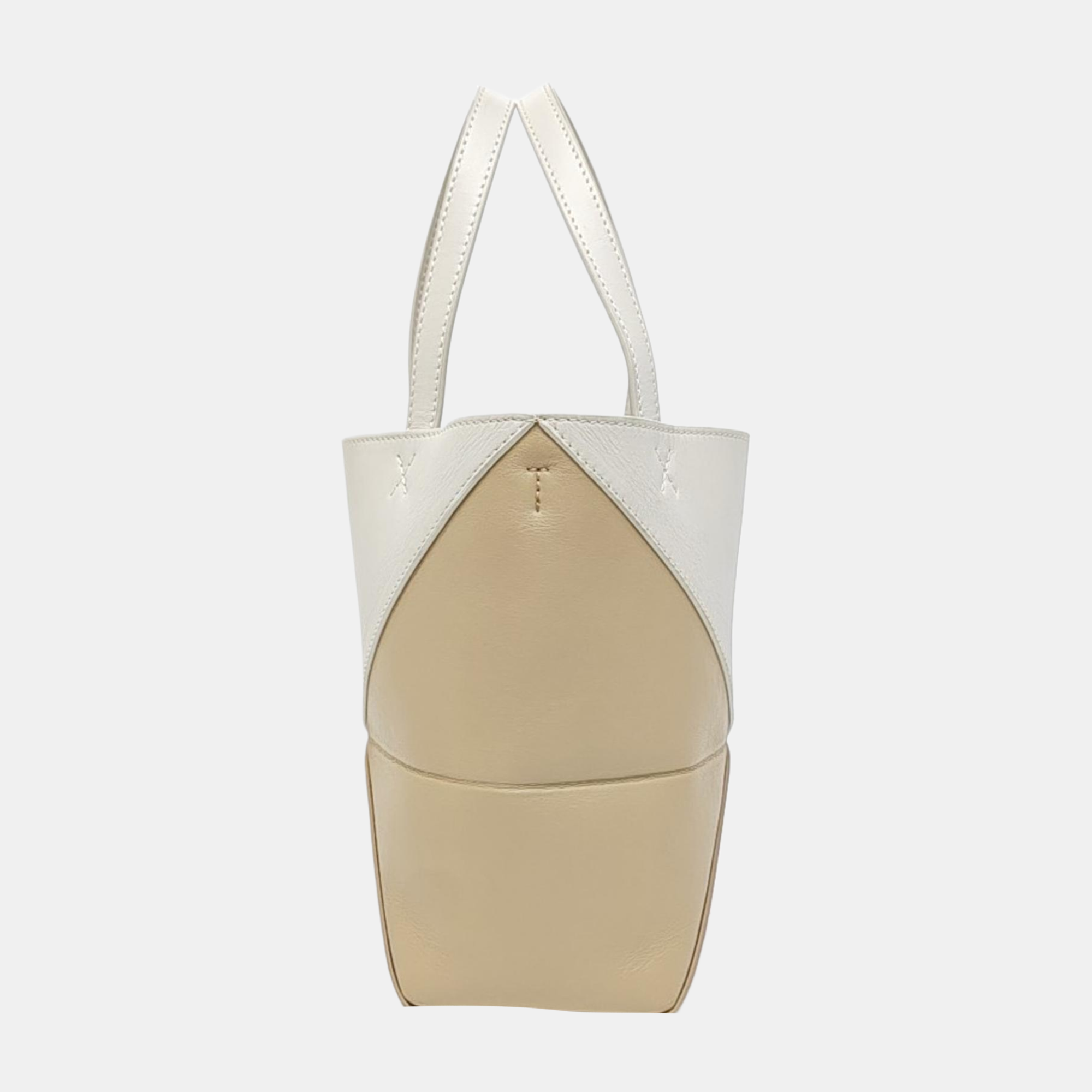 Puzzle Fold Mini Quilted Calfskin Beige