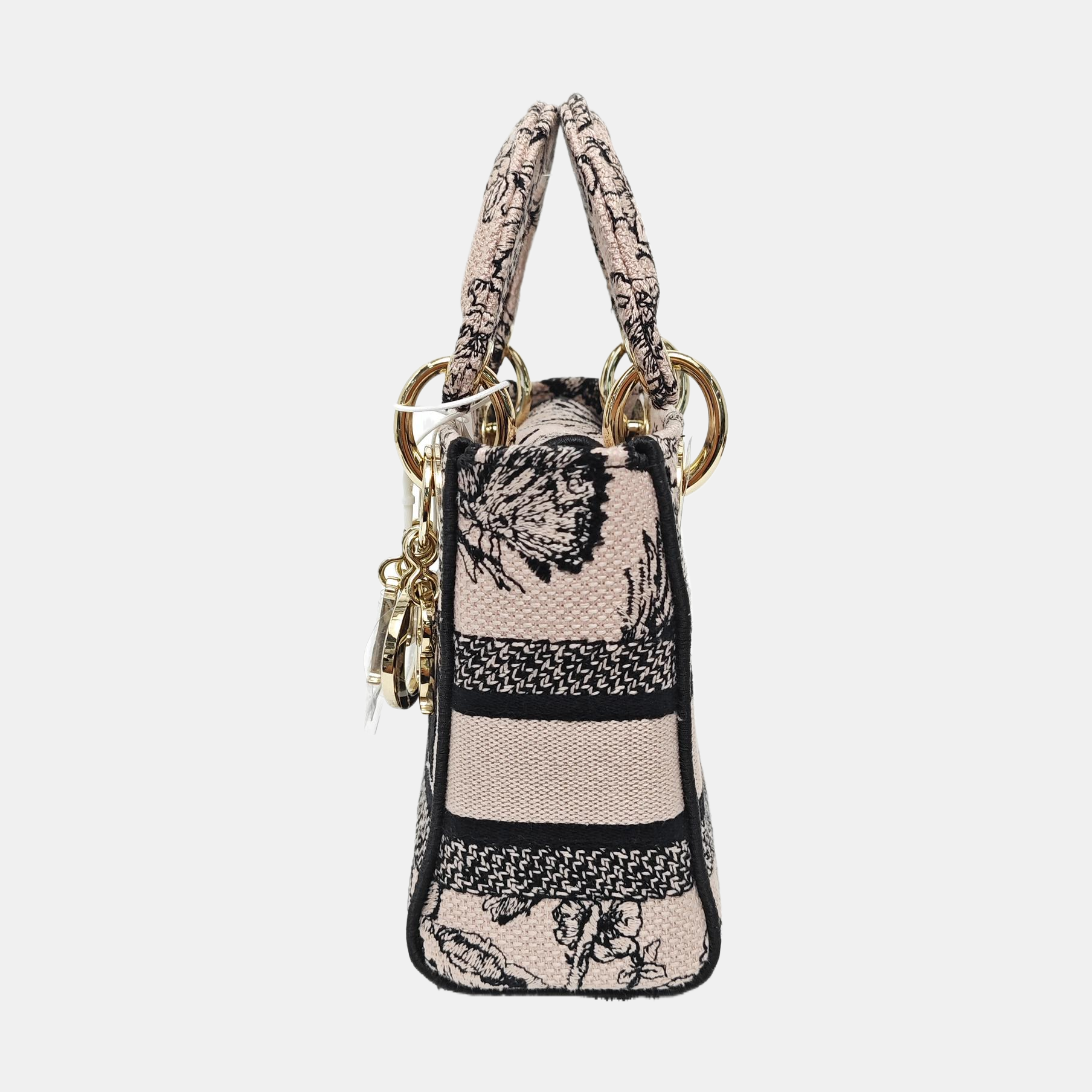 Authenticated pre-owned  Lady Dior Mini Canvas Pink - Tote Bag at Looply
