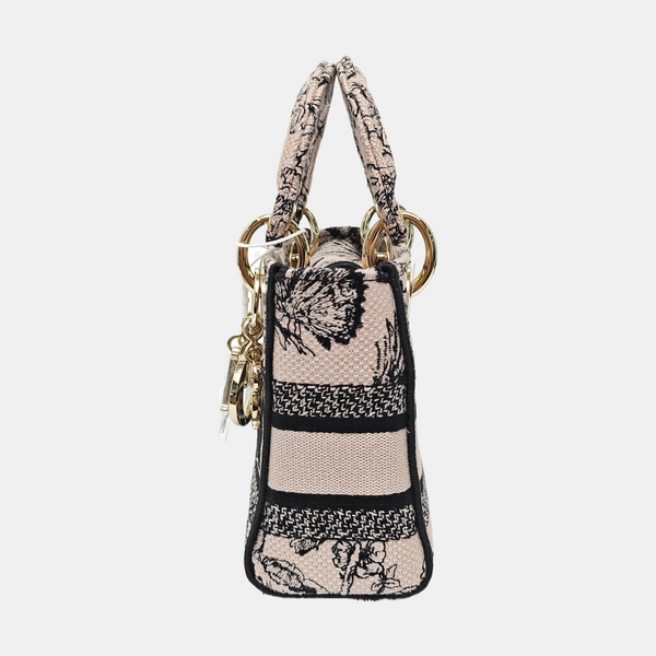 Authenticated pre-owned  Lady Dior Mini Canvas Pink - Tote Bag at Looply