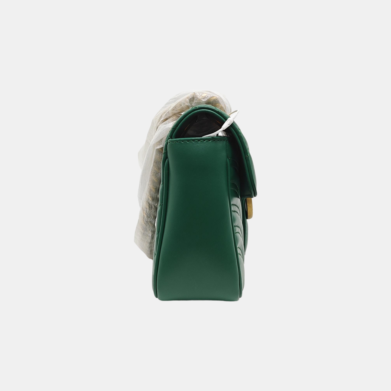 GG Marmont Medium Quilted Calfskin Green