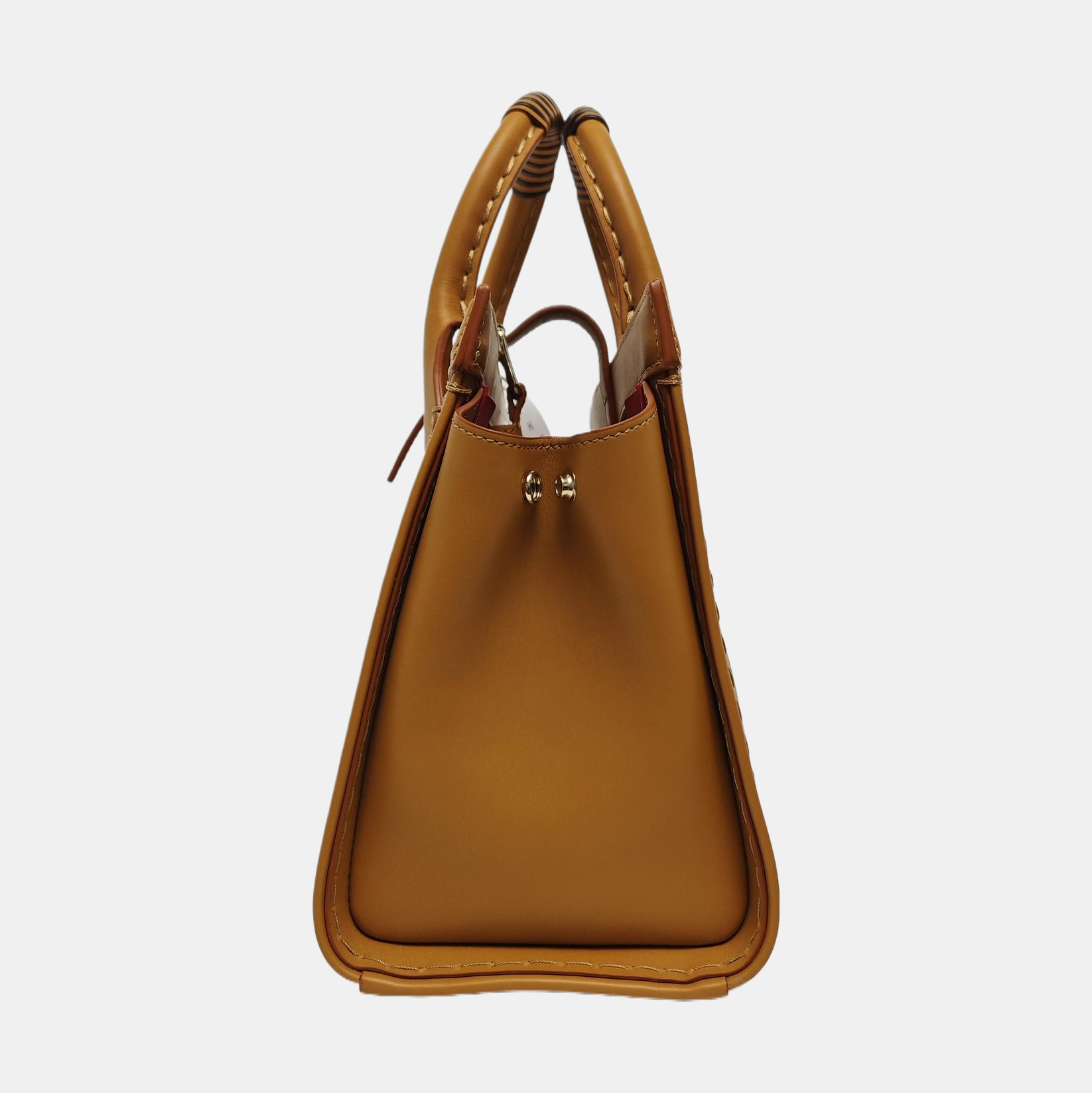 Calfskin Top Handle Bag Brown