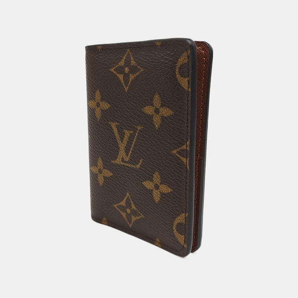 JAMES Monogram Coated Canvas Brown Card Holder