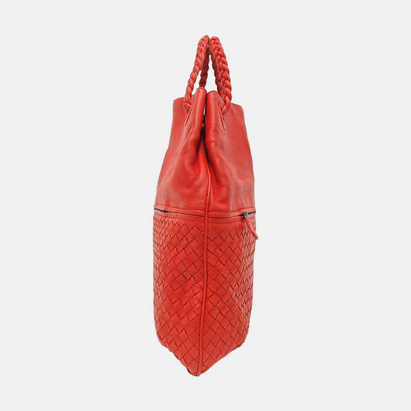 Lambskin Tote Bag Red