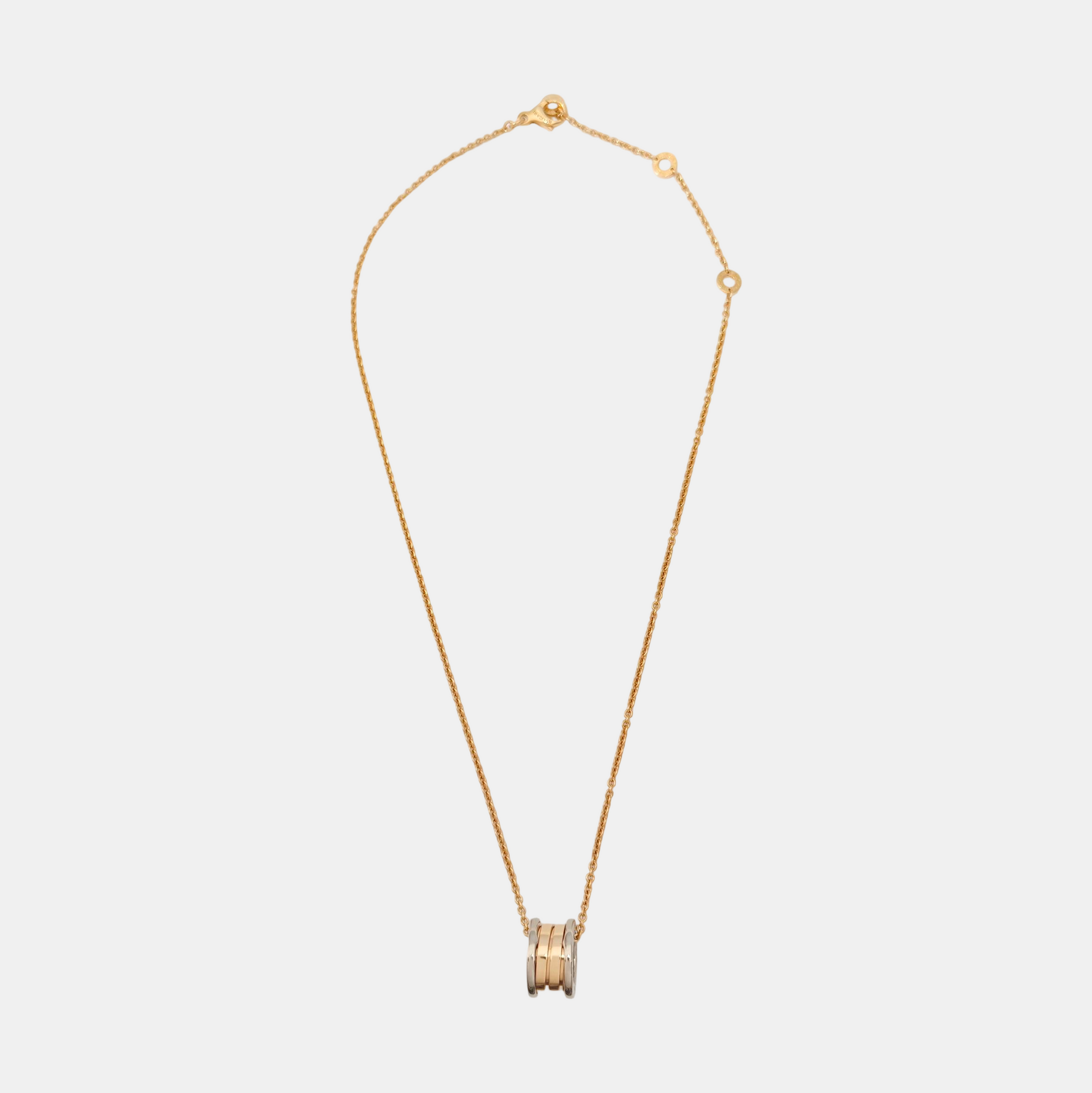 B.ZERO1 18k White Gold Rose Gold Necklace