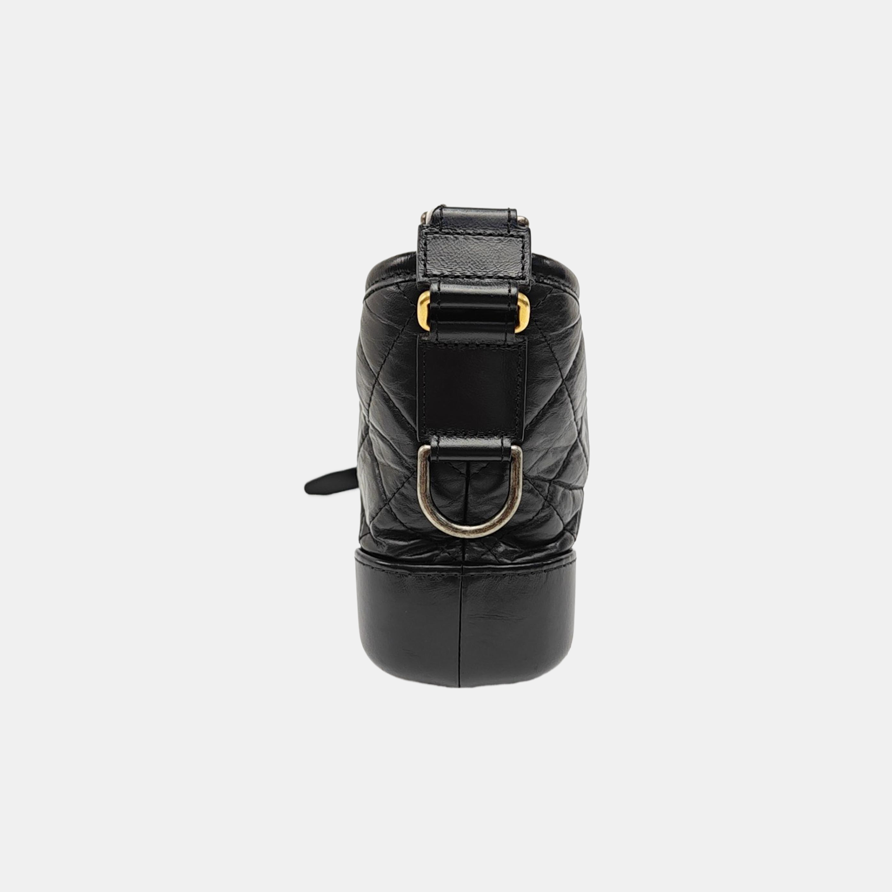 GABRIELLE Small Quilted Vintage Calf Black