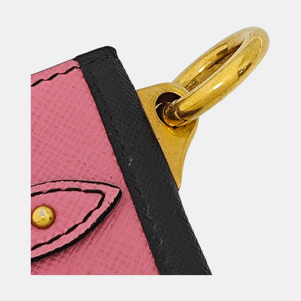 Leather Bag Charm Red