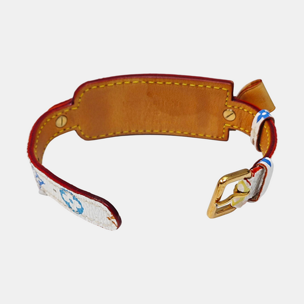 Coated Canvas White Bangle