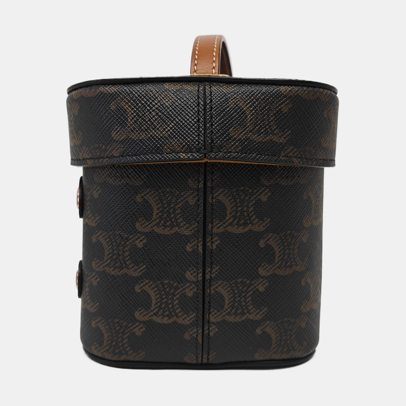 Coated Canvas Shoulder Bag Brown