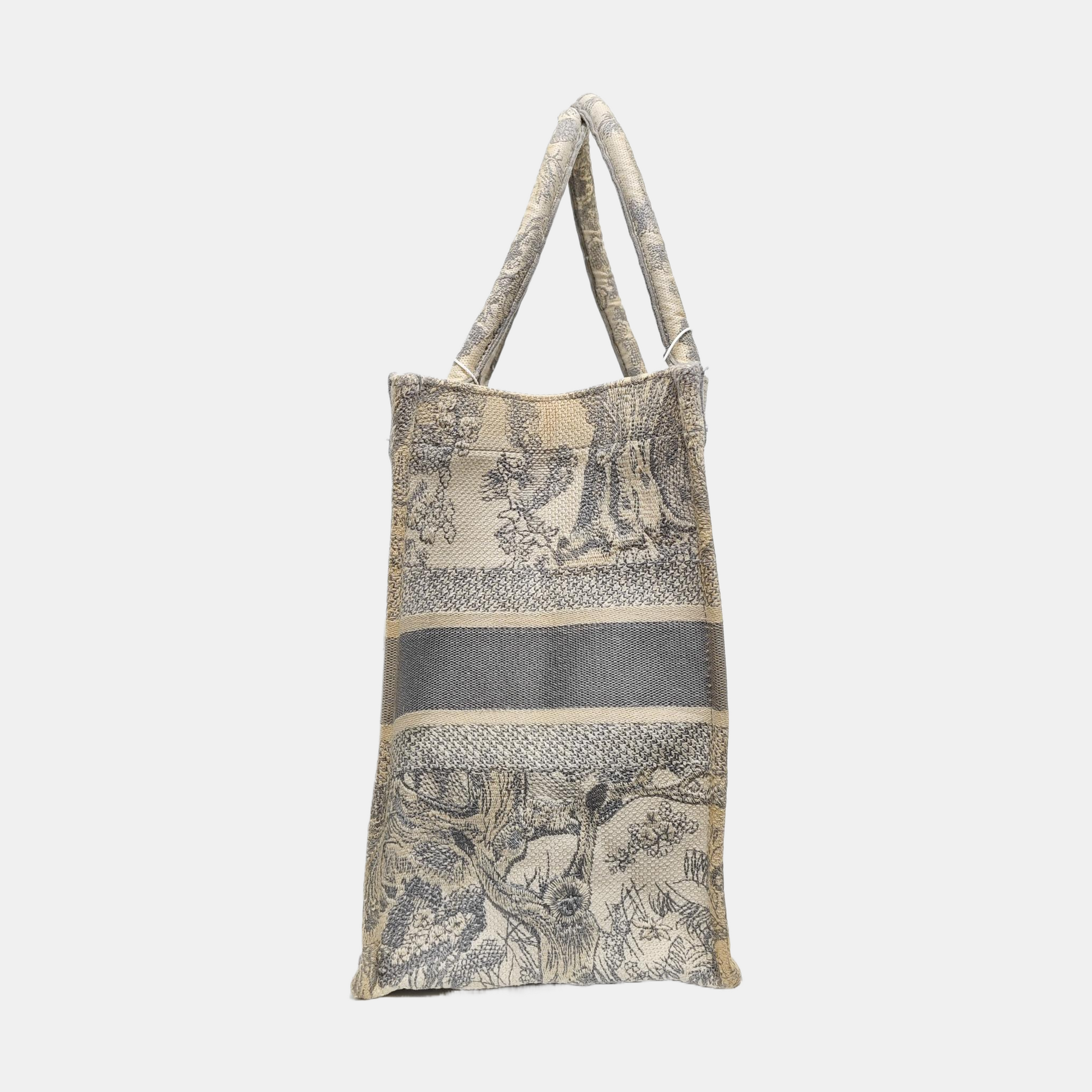 Authenticated pre-owned  Book Tote Medium Canvas Grey - Tote Bag at Looply