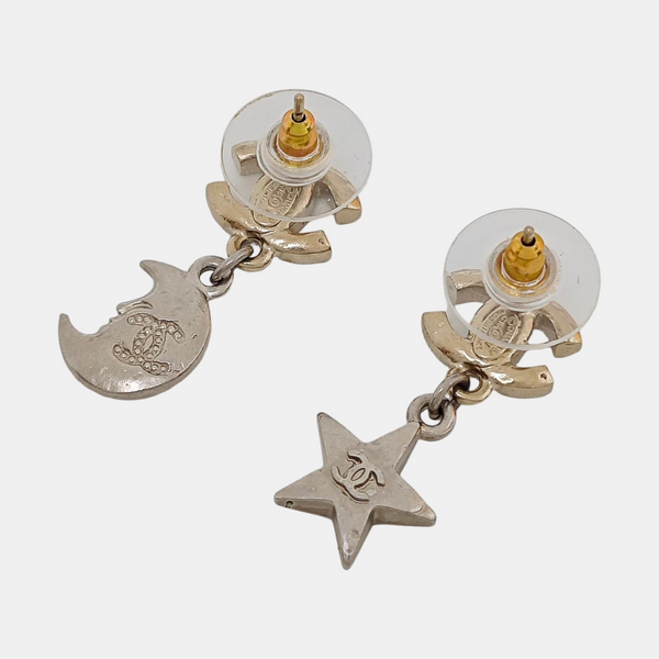CC Logo Metal Gold Earrings