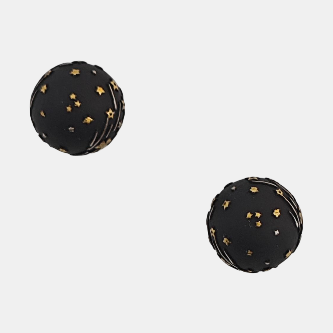 Dior Tribales Metal Black Stud Earrings