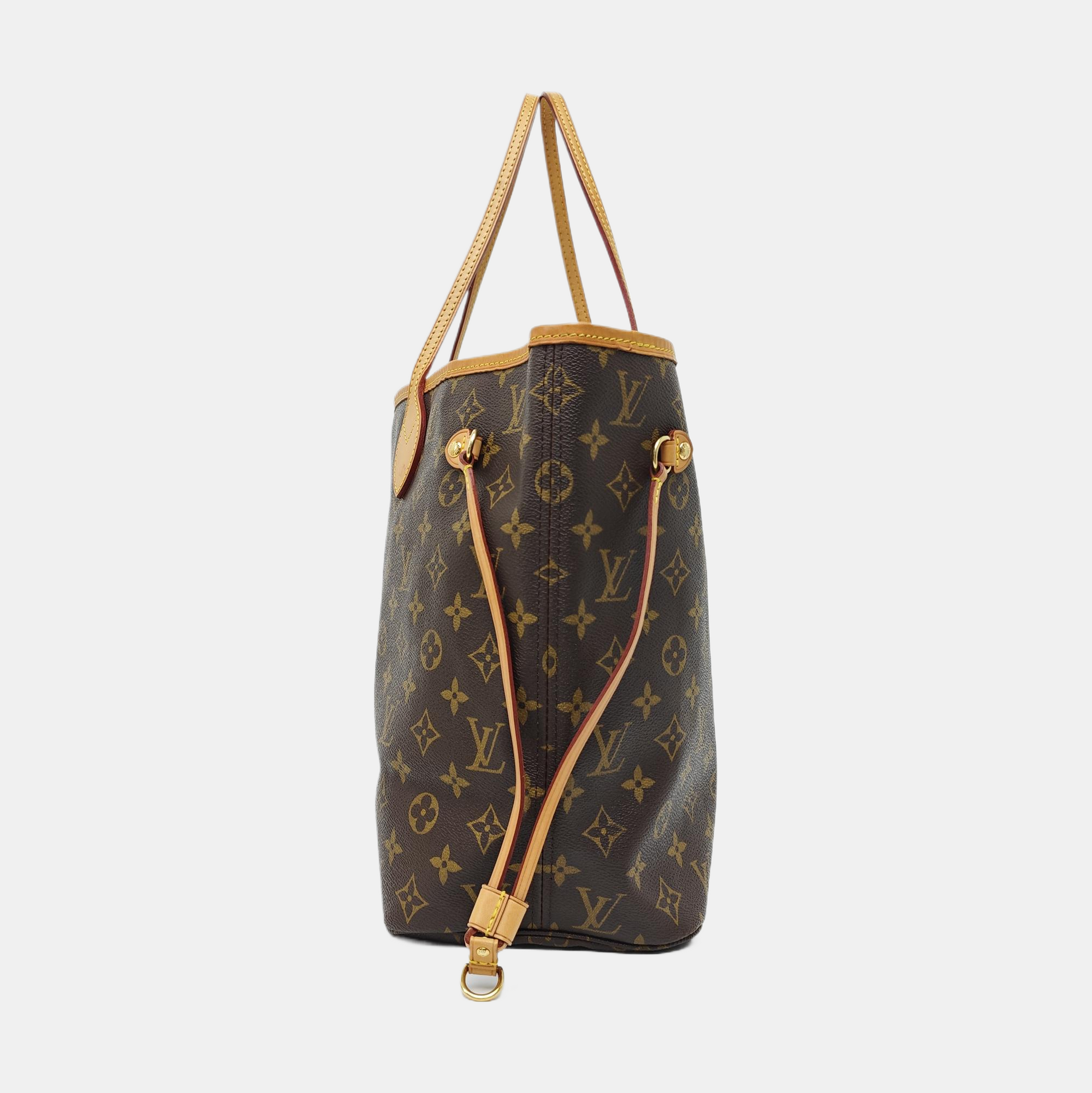 NEVERFULL MM Monogram Coated Canvas Brown