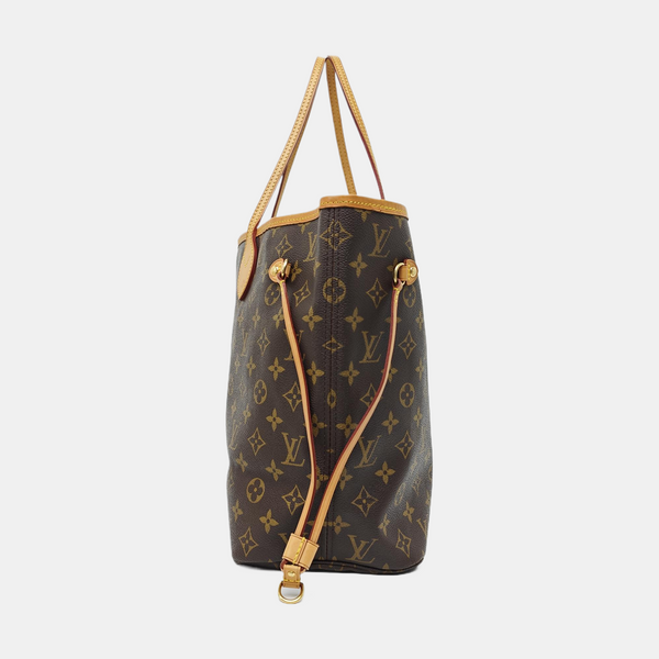 NEVERFULL MM Monogram Coated Canvas Brown