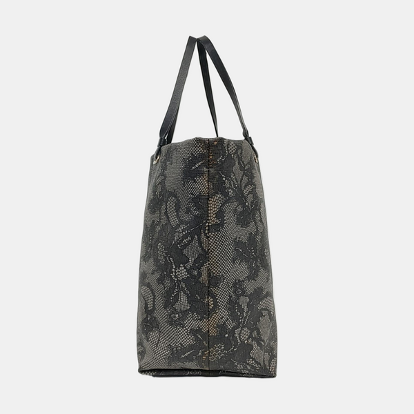 Coated Canvas Tote Bag Black