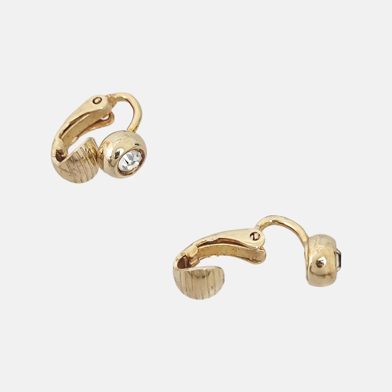 Metal Gold Clip On Earrings