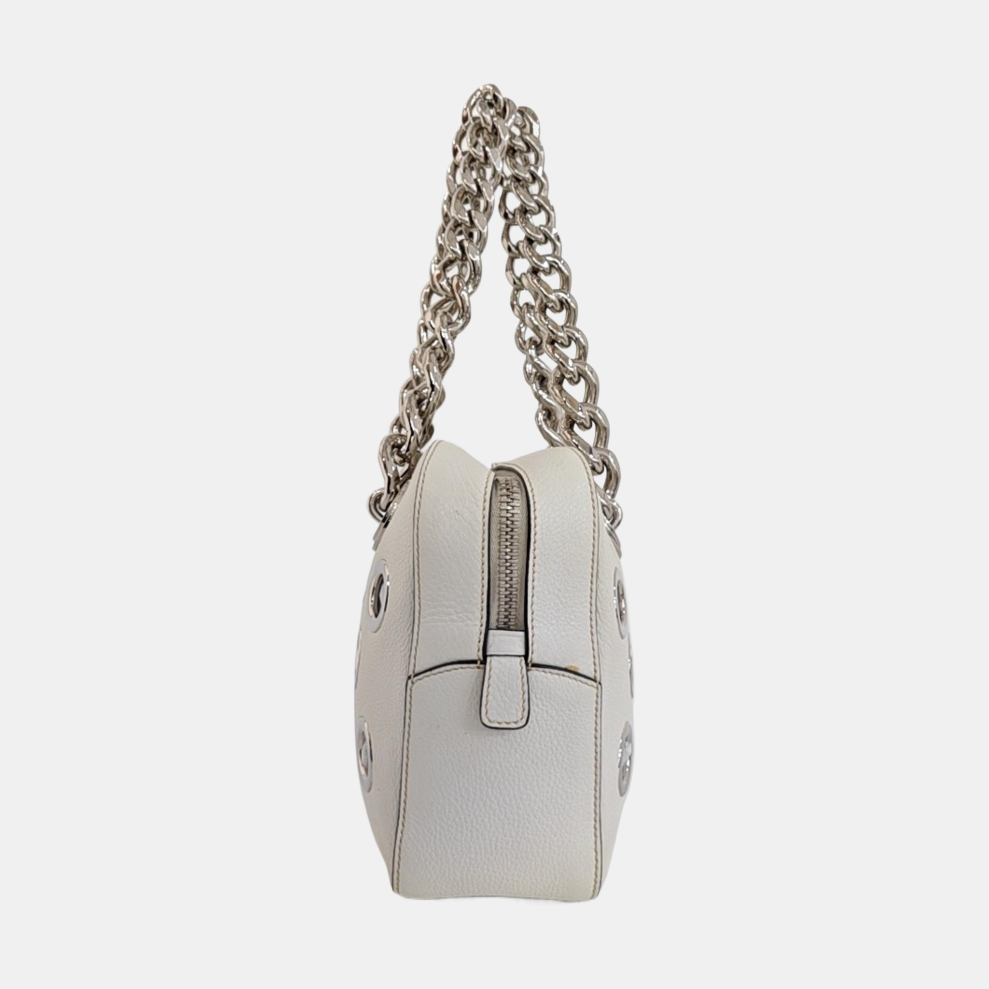 Calfskin Shoulder Bag White