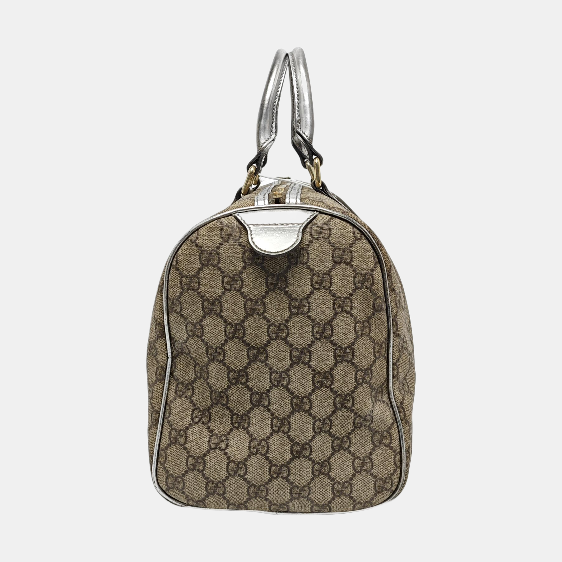 Joy Medium Monogram Coated Canvas Black