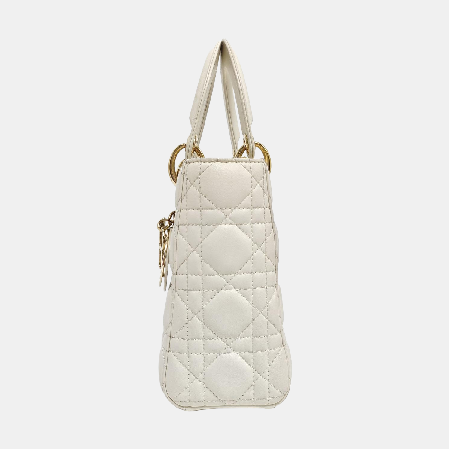 Lady Dior Cannage Lambskin White
