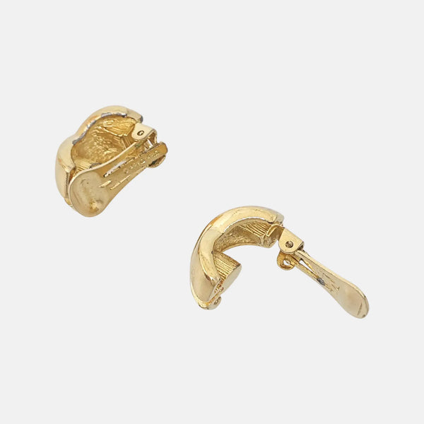 Metal Gold Clip On Earrings
