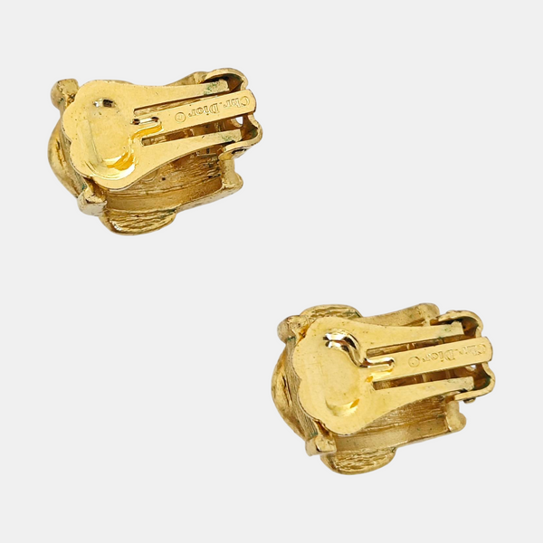 Metal Gold Clip On Earrings