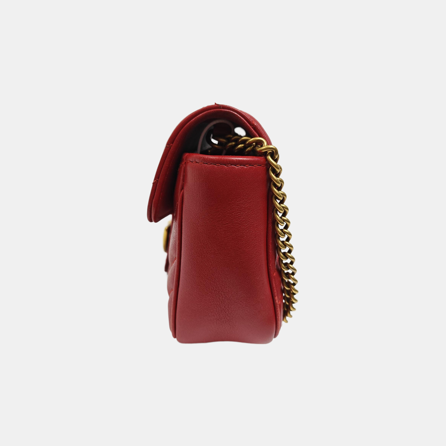 GG Marmont Mini Quilted Calfskin Red