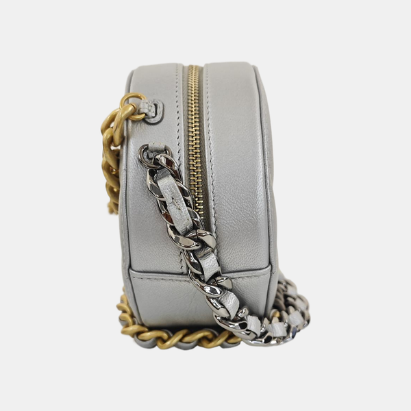 CHANEL 19 Small Quilted Lambskin Silver