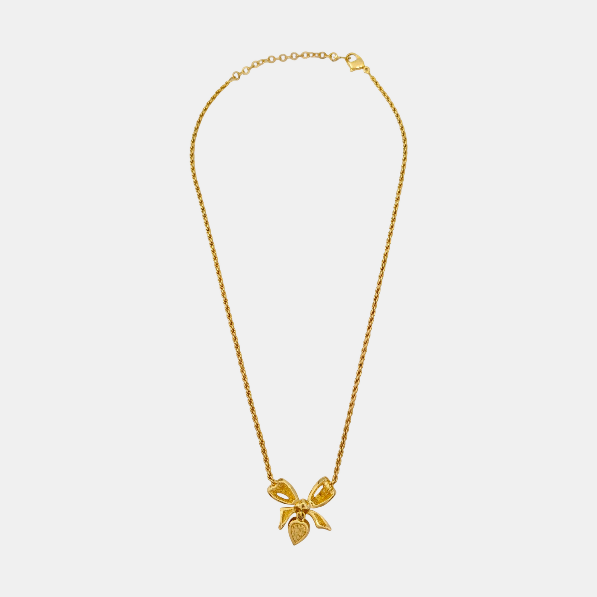 Bow Metal Gold Necklace