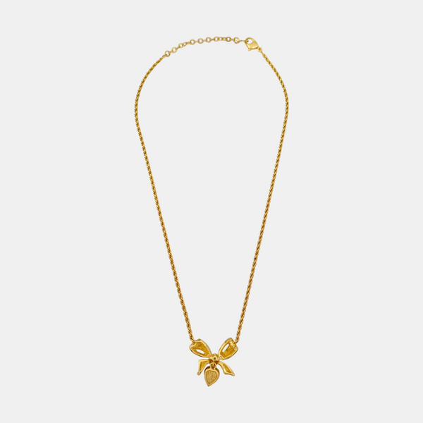 Bow Metal Gold Necklace