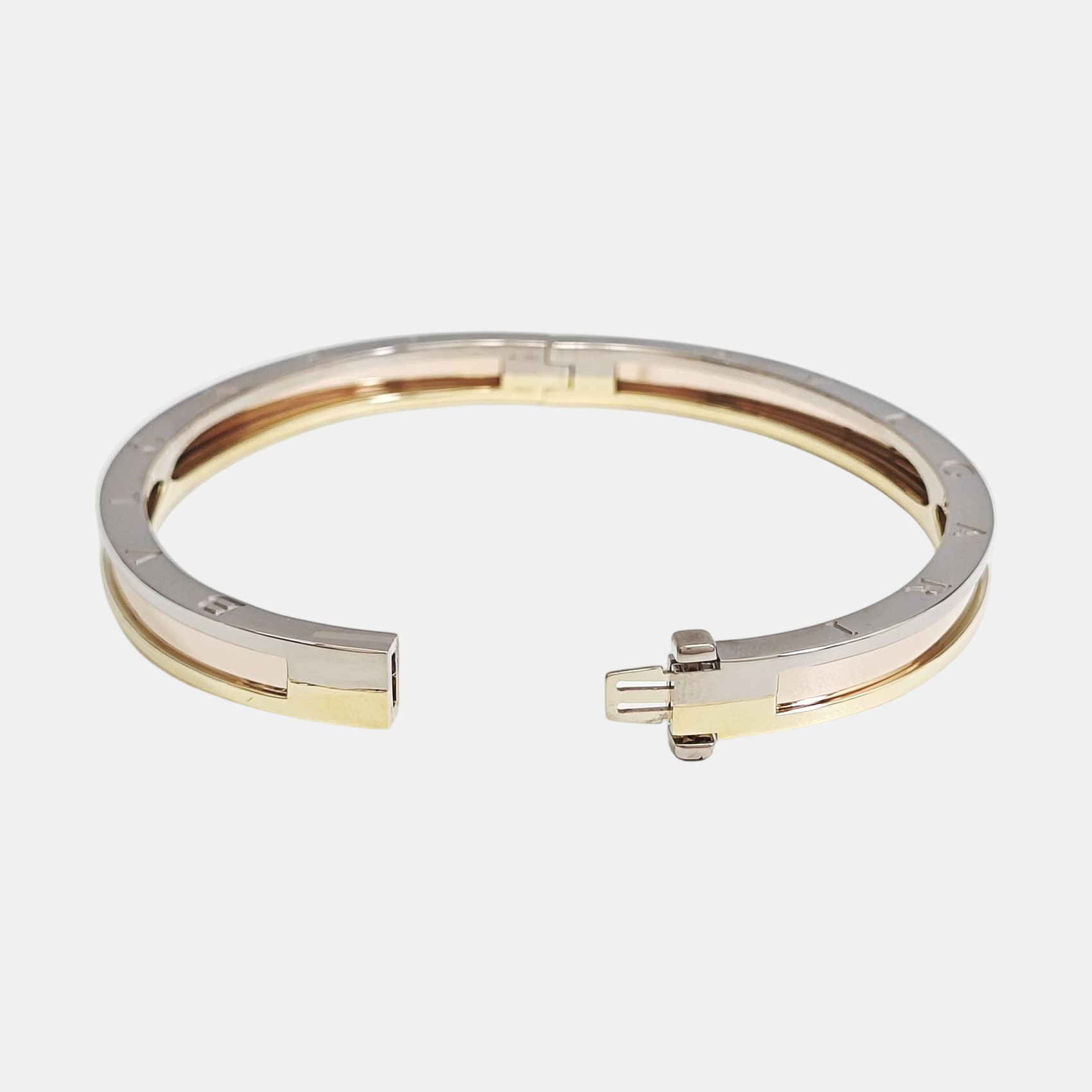 B.ZERO1 18k White Gold Multicolor Bangle