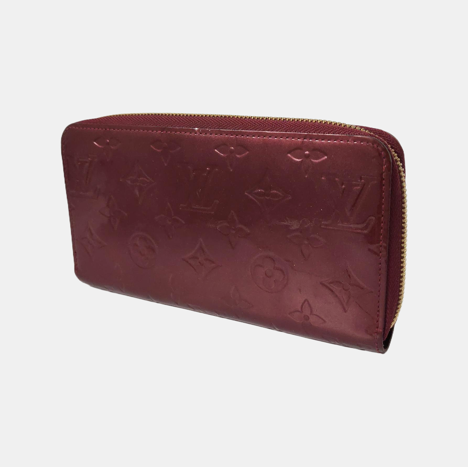 ZIPPY Monogram Patent Leather Red Wallet