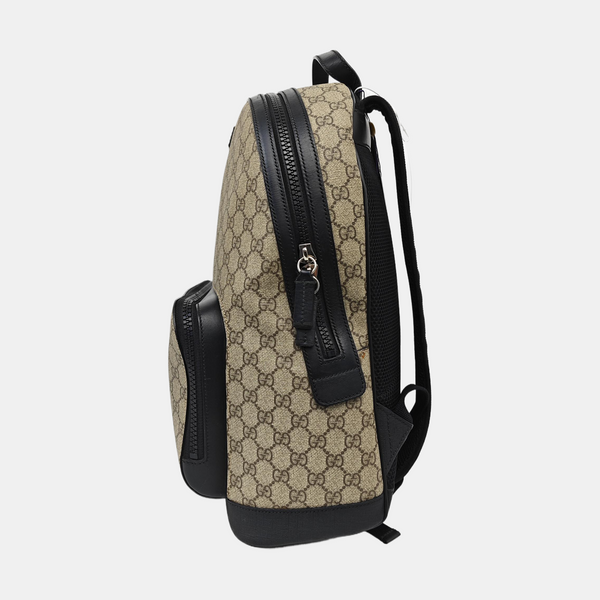 Monogram Coated Canvas Backpack Black
