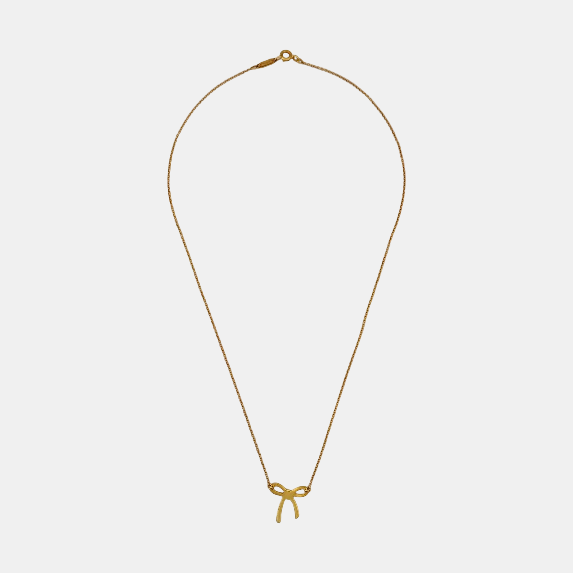 Tiffany Bow 18k Gold Necklace