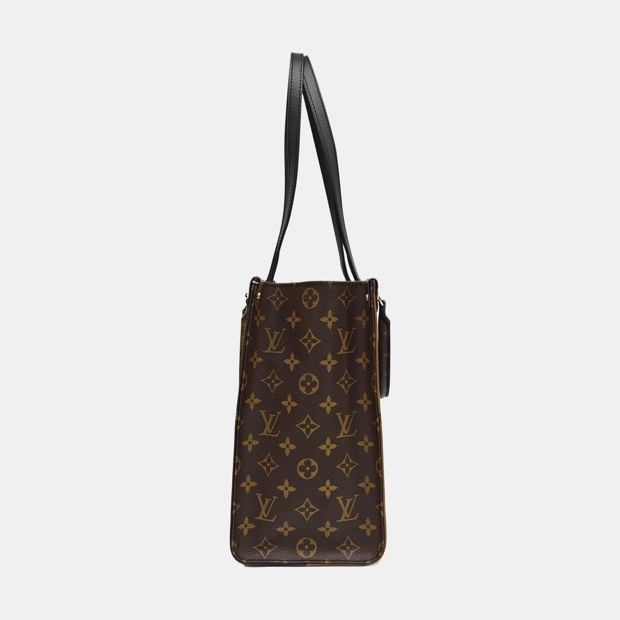 ONTHEGO MM Monogram Coated Canvas Brown