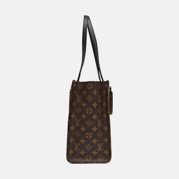 ONTHEGO MM Monogram Coated Canvas Brown