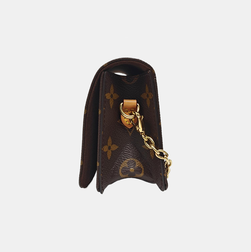 Lily Monogram Coated Canvas Brown