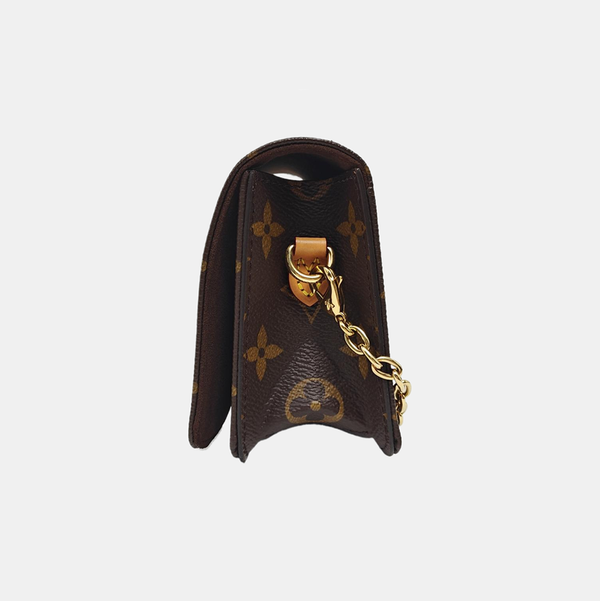 Lily Monogram Coated Canvas Brown