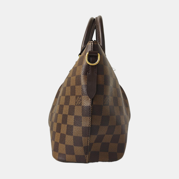 SIENA Damier Ebene Coated Canvas Brown