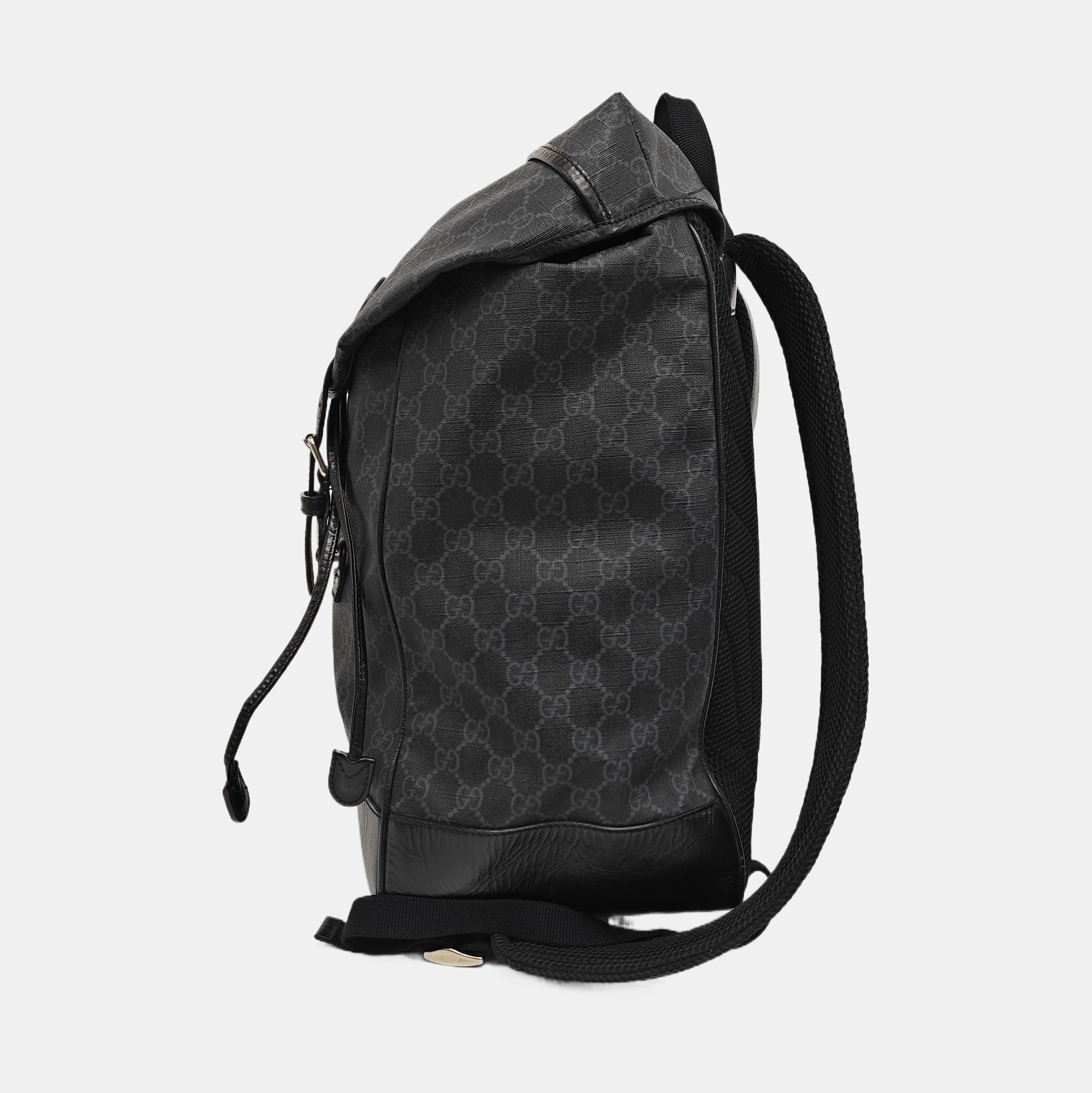 Retro Medium Monogram Coated Canvas Black