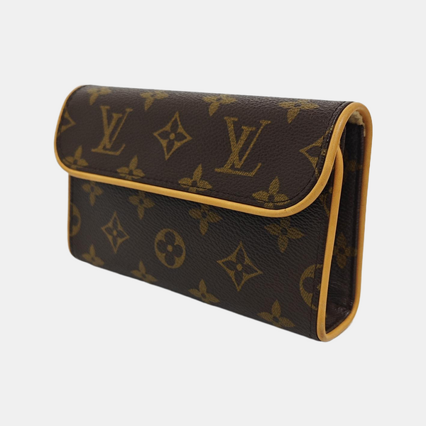 FLORENTINE Monogram Coated Canvas Brown
