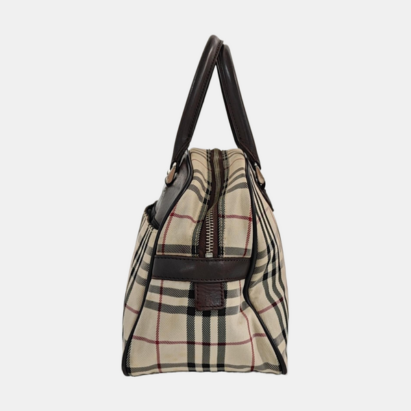 Canvas Top Handle Bag Beige