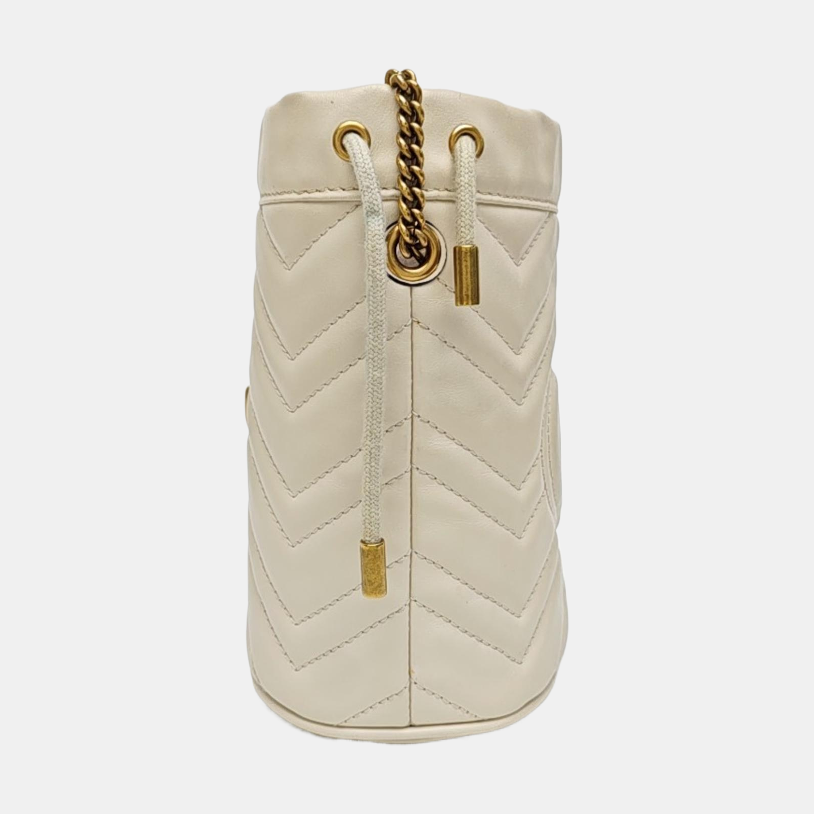 GG Marmont Mini Quilted Calfskin White