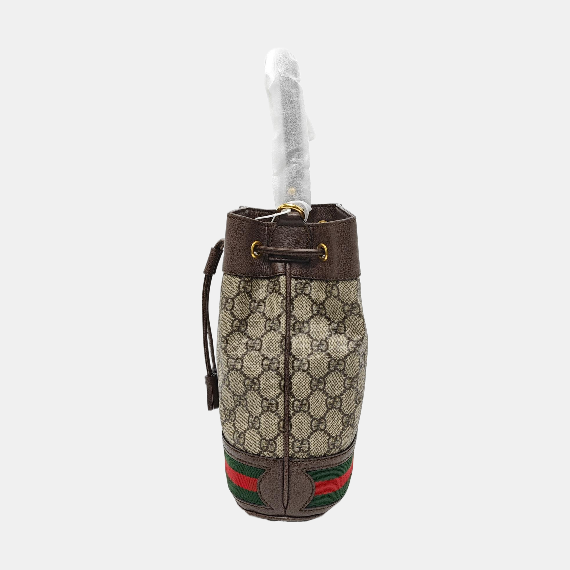 Ophidia Small Monogram Coated Canvas Beige