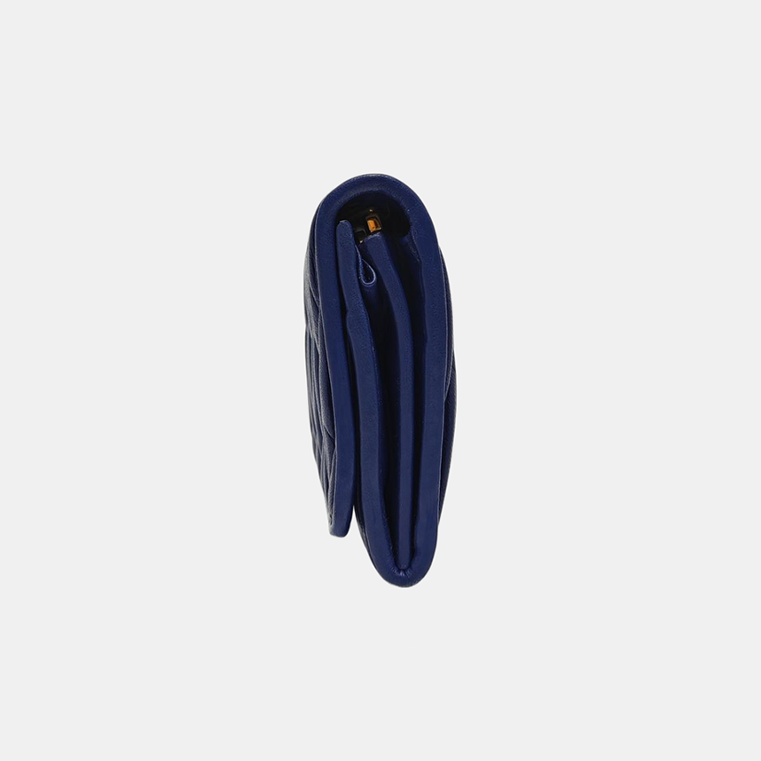 Quilted Lambskin Shoulder Bag Blue
