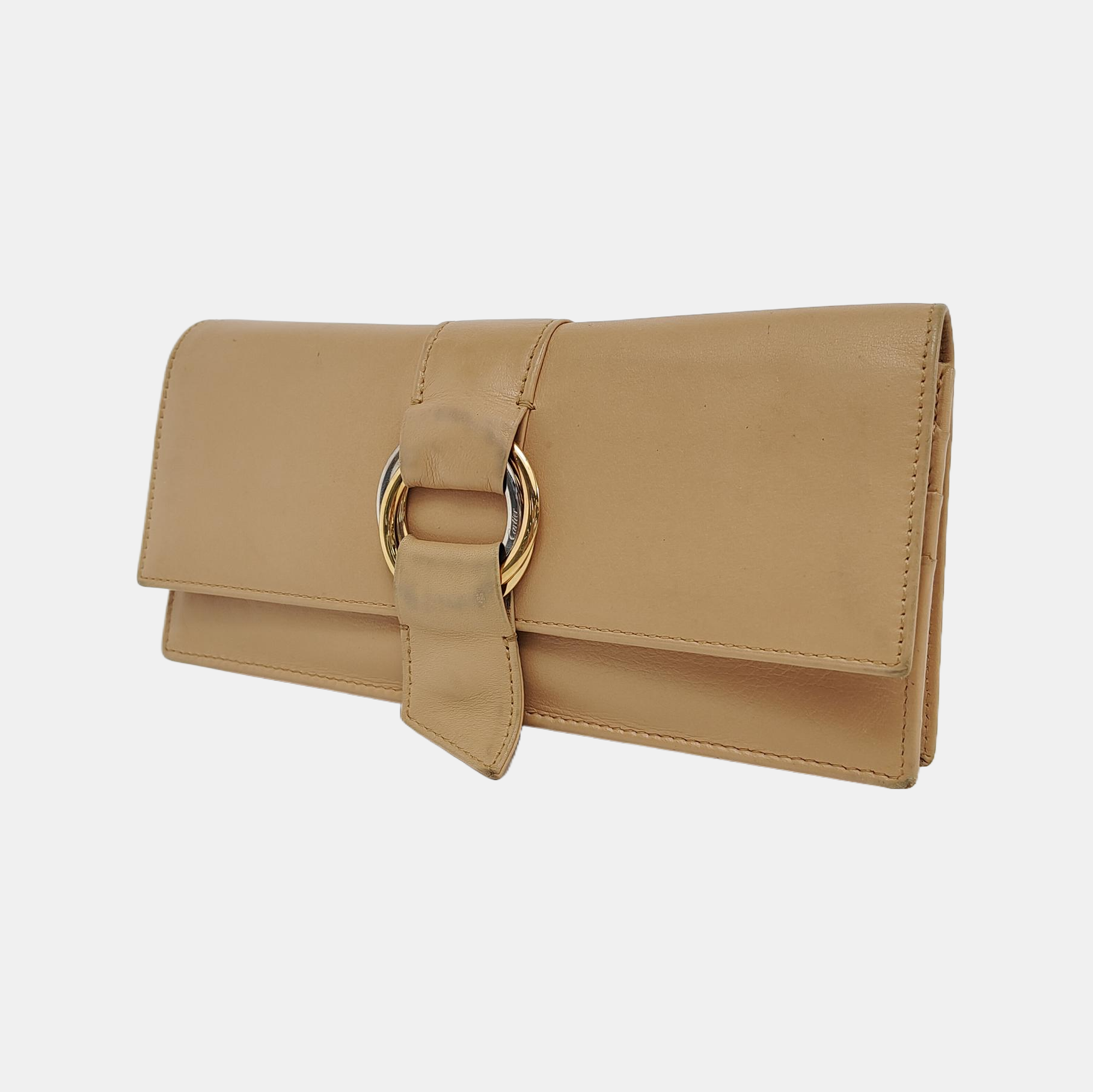 Leather Wallet Beige