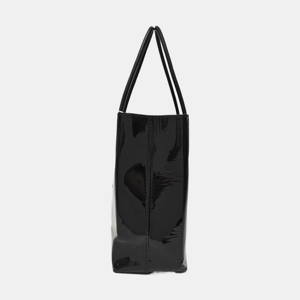 Shopping Bag Super Mini Patent Leather Black